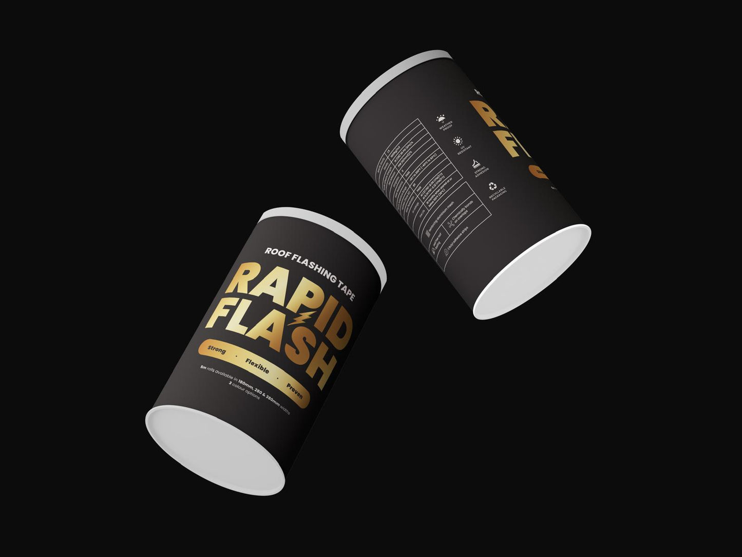 Rapid Flash Roof Flashing – Black 380mm x 5m Roll